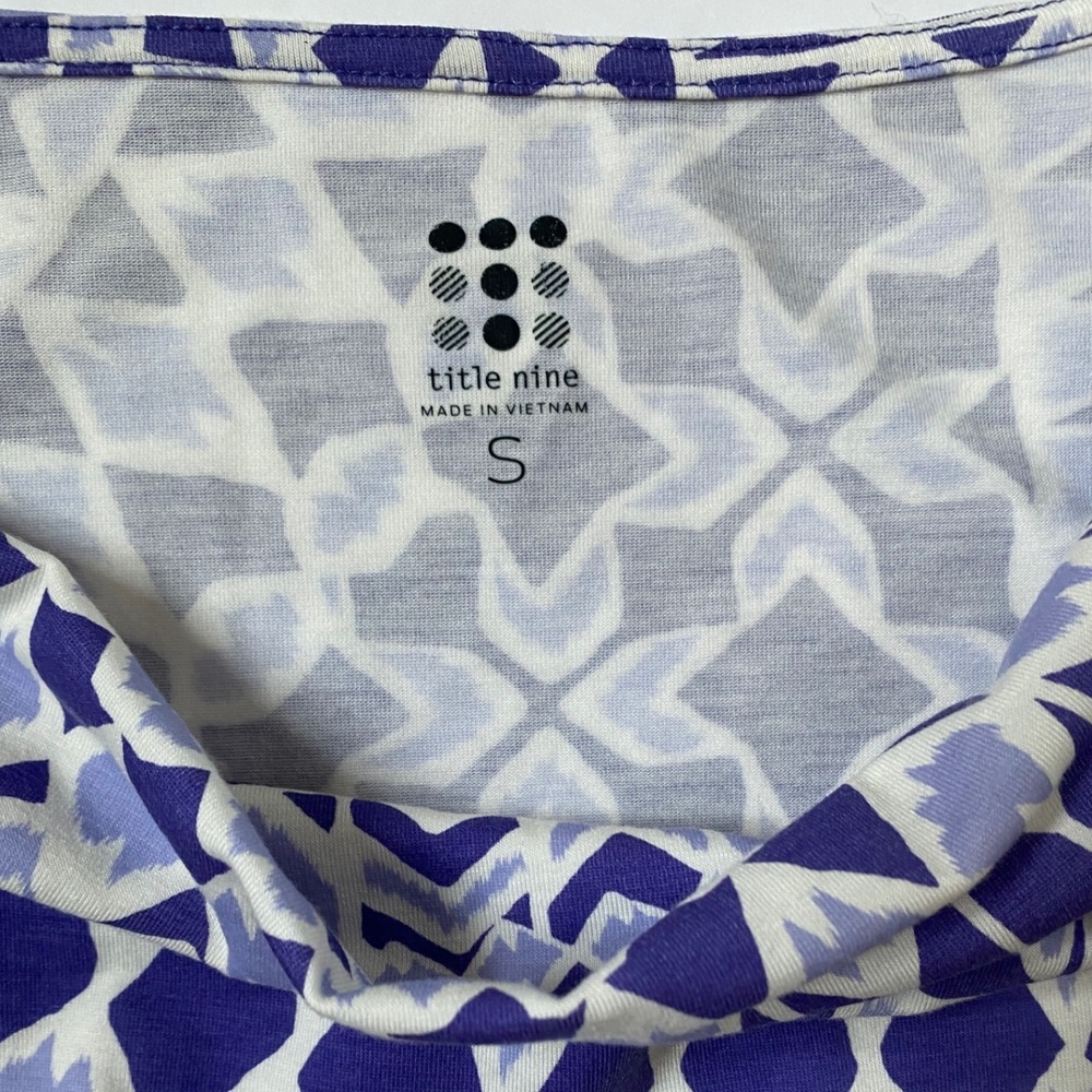 Title Nine Women's‎ Mosaic Tile Purple White Sleeveless Casual Athletic Dress S - Picture 5 of 13